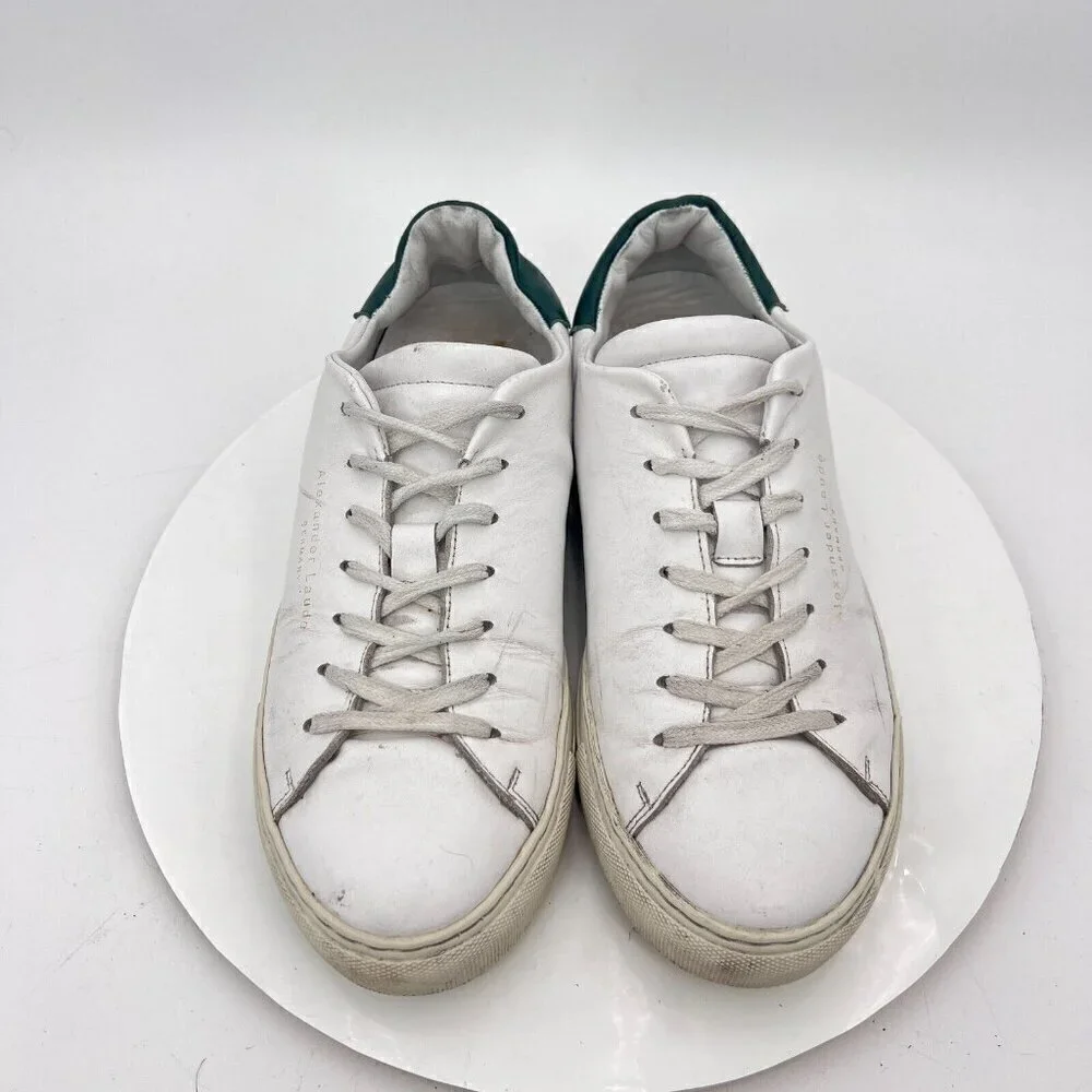 Alexander Laude Women Size EU 41 US 10 White Leather Lace Up Casual Shoes